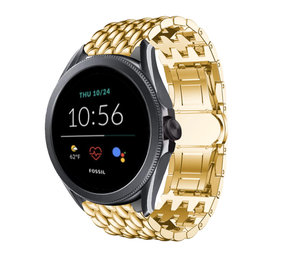 Strap-it Fossil Gen 5e 44mm Steel Strap Dragon (Gold) Strap-it Fossil Gen 5e 44mm Steel Strap Dragon (Gold)