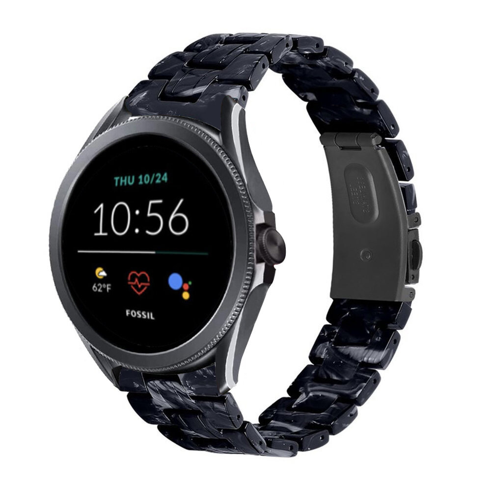 Strap-it Strap-it Fossil Gen 5e 44mm Resin Strap (Black/White) Strap-it Strap-it Fossil Gen 5e 44mm Resin Strap (Black/White)