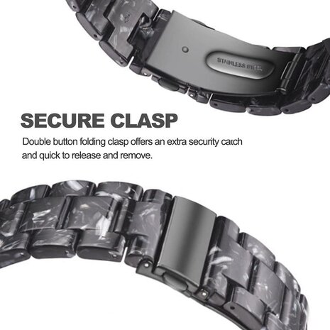 Strap-it Strap-it Fossil Gen 5e 44mm Resin Strap (Black/White) Strap-it Strap-it Fossil Gen 5e 44mm Resin Strap (Black/White)