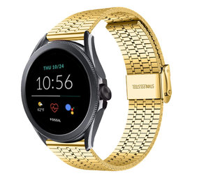 Strap-it Fossil Gen 5e 44mm Fine Steel Strap (Gold) Strap-it Fossil Gen 5e 44mm Fine Steel Strap (Gold)