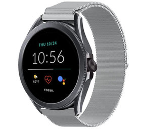 Strap-it Fossil Gen 5e 44mm Milanese Strap (Silver) Strap-it Fossil Gen 5e 44mm Milanese Strap (Silver)