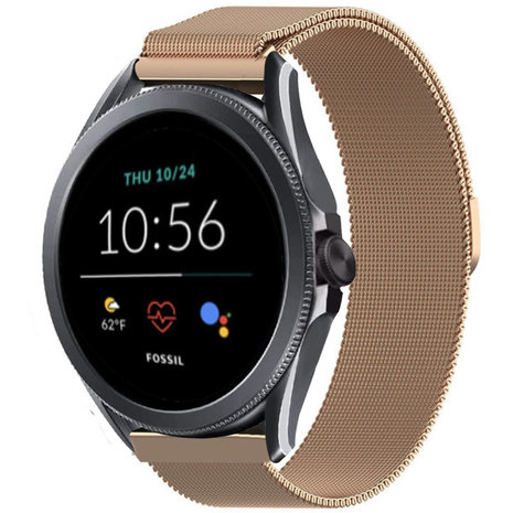 Strap-it Strap-it Fossil Gen 5e Milanese Strap (Rose Gold) Strap-it Strap-it Fossil Gen 5e Milanese Strap (Rose Gold)