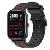 Strap-it Xiaomi Amazfit GTS Silicone Strap Tough (Black/Red)
