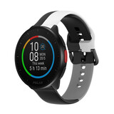 Strap-it Polar Pacer Silicone Strap Triple (Black-White-Grey)