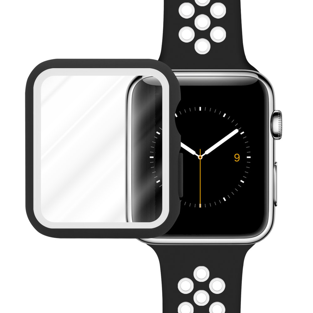 Strap-it Strap-it Apple Watch 7 Sport Strap + TPU Case (White/Black) Strap-it Strap-it Apple Watch 7 Sport Strap + TPU Case (White/Black)