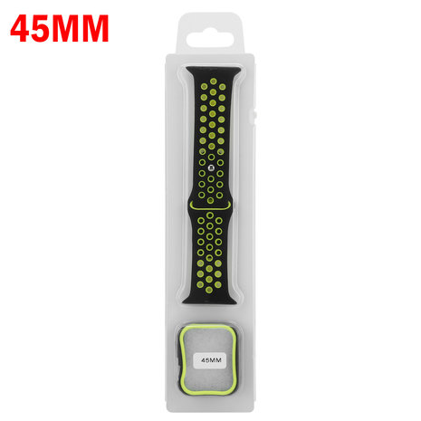 Strap-it Strap-it Apple Watch 7 Sport Strap + TPU Case (Black/Yellow) Strap-it Strap-it Apple Watch 7 Sport Strap + TPU Case (Black/Yellow)