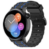 Strap-it Strap-it Huawei Watch GT 3 42mm Silicone Strap Tough (Black/Blue) Strap-it Strap-it Huawei Watch GT 3 42mm Silicone Strap Tough (Black/Blue)