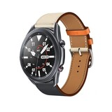 Strap-it Samsung Galaxy Watch 3 45mm Leather Strap (White/Navy Blue) Strap-it Samsung Galaxy Watch 3 45mm Leather Strap (White/Navy Blue)