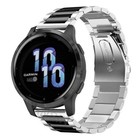 Strap-it Strap-it Garmin Venu 2s Steel Strap (Silver/Black)