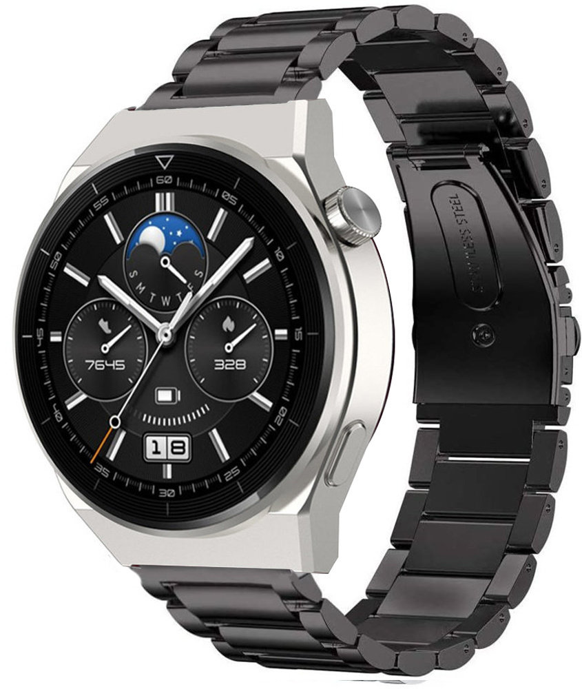 Strap-it Strap-it Huawei Watch GT 3 Pro 46mm Titanium Strap (Black)