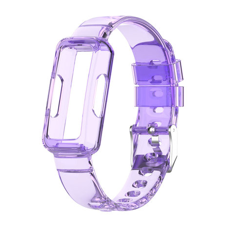 Strap-it Strap-it Fitbit Luxe Clear TPU Strap (Transparent-Purple) Strap-it Strap-it Fitbit Luxe Clear TPU Strap (Transparent-Purple)