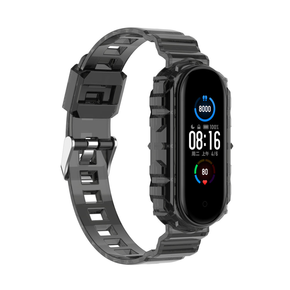 Strap-it Strap-it Xiaomi Mi Band 3/4 Clear TPU Strap (Transparent-Black) Strap-it Strap-it Xiaomi Mi Band 3/4 Clear TPU Strap (Transparent-Black)