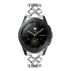 Strap-it Strap-it Steel Diamond Samsung Galaxy Watch 42mm Strap (Silver)