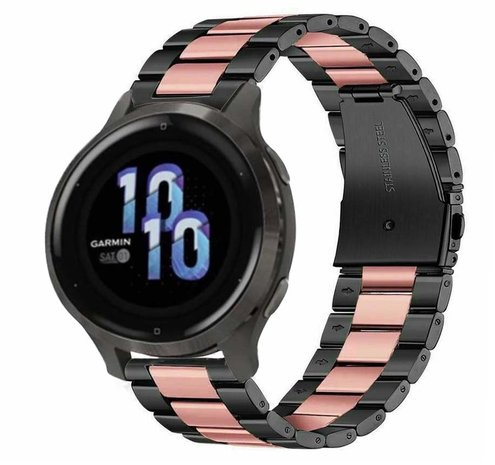 Strap-it Strap-it Garmin Venu 2s Steel Strap (Black/Pink) Strap-it Strap-it Garmin Venu 2s Steel Strap (Black/Pink)