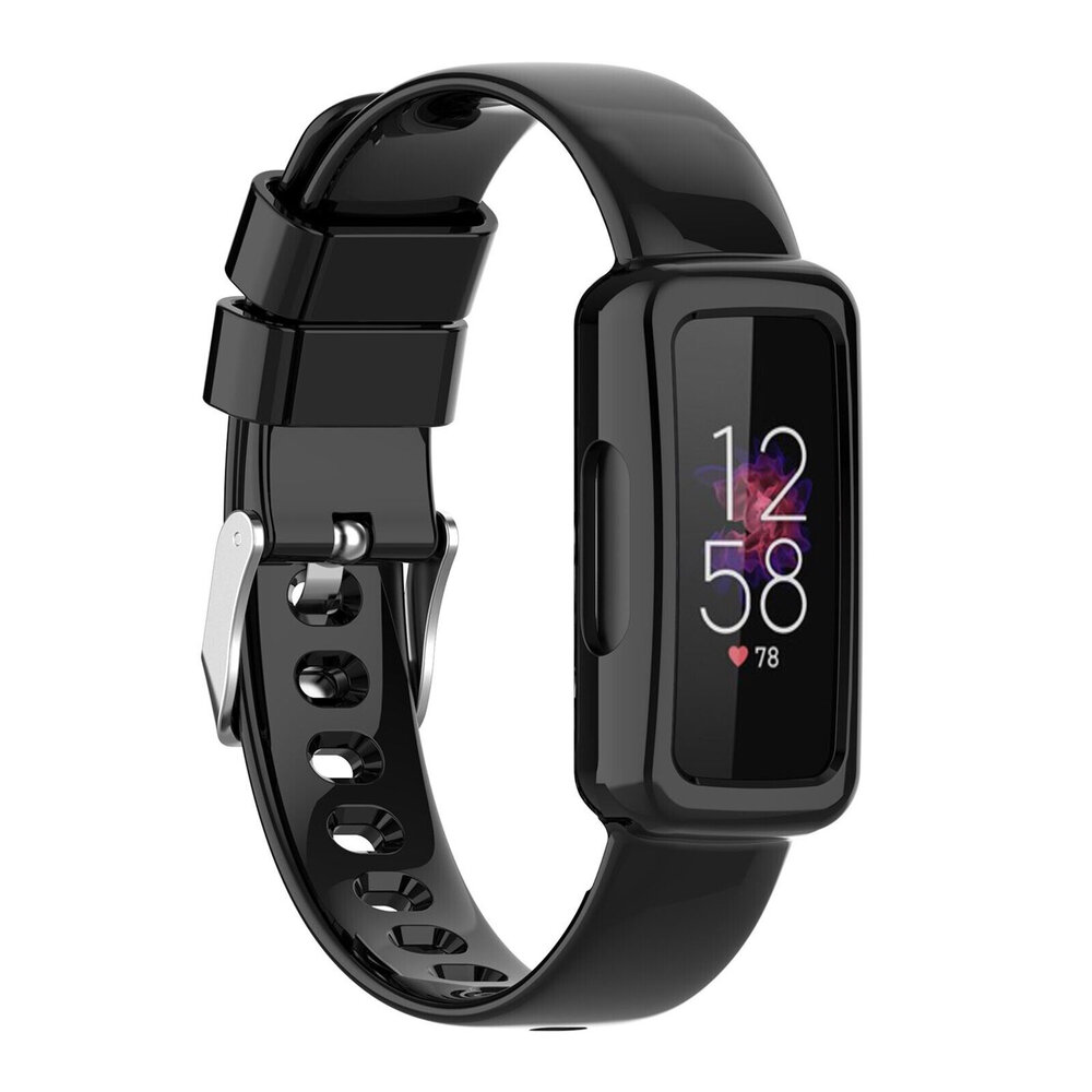 Strap-it Strap-it Fitbit Luxe Clear TPU Strap (Black) Strap-it Strap-it Fitbit Luxe Clear TPU Strap (Black)