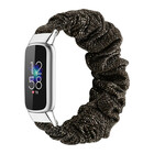 Strap-it Strap-it Fitbit Luxe Scrunchie Strap (Black Gold)
