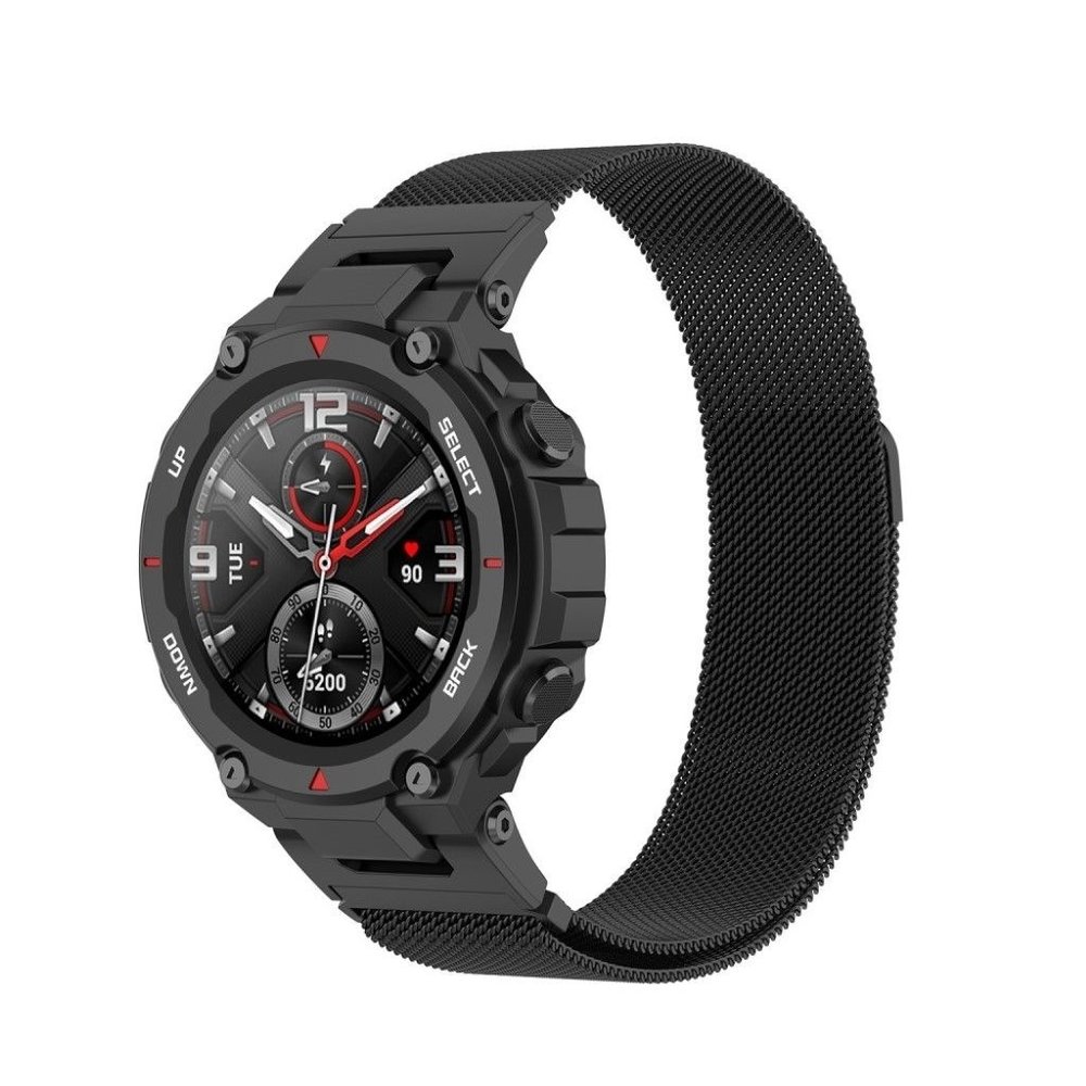 Strap-it Strap-it Amazfit T-Rex (Pro) Milanese Strap (Black) Strap-it Strap-it Amazfit T-Rex (Pro) Milanese Strap (Black)