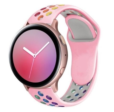 Strap-it Strap-it Samsung Galaxy Watch Active Sport Strap (Pink/Rainbow) Strap-it Strap-it Samsung Galaxy Watch Active Sport Strap (Pink/Rainbow)