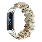 Strap-it Strap-it Fitbit Luxe Scrunchie Strap (Beige Mix)