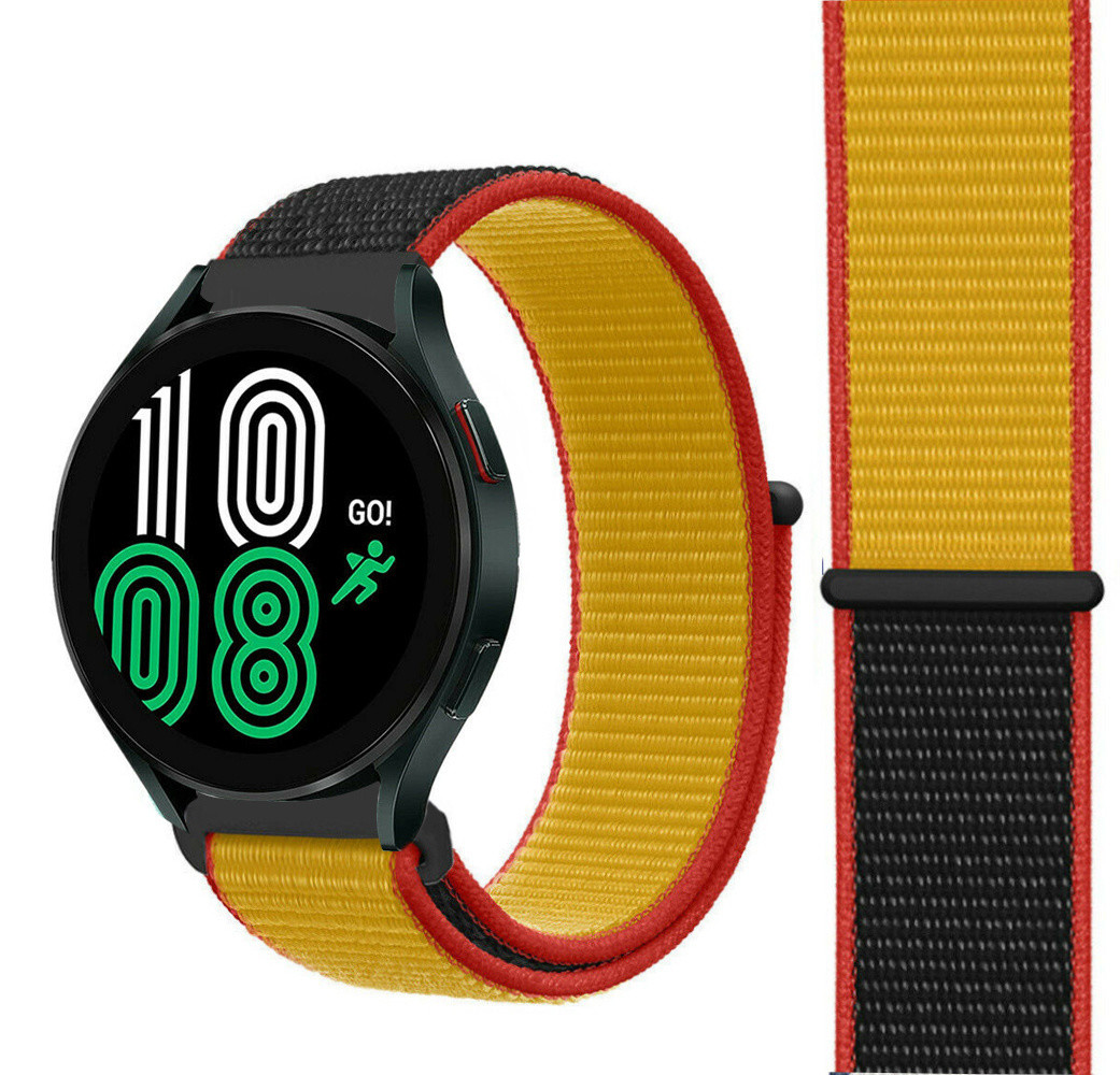 Strap-it Strap-it Samsung Galaxy Watch 4 44mm Nylon Strap (Belgium) Strap-it Strap-it Samsung Galaxy Watch 4 44mm Nylon Strap (Belgium)
