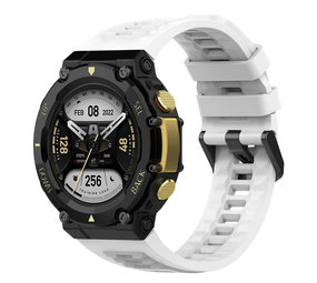 Strap-it Amazfit T-Rex 2 Silicone Strap (White)