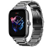 Strap-it Amazfit GTS 3 Titanium Strap (Graphite) Strap-it Amazfit GTS 3 Titanium Strap (Graphite)