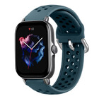 Strap-it Strap-it Amazfit GTS 3 Breathable Strap (Rock Green)