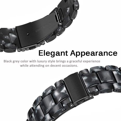 Strap-it Strap-it Amazfit GTS 2 Resin Strap (Black/White) Strap-it Strap-it Amazfit GTS 2 Resin Strap (Black/White)