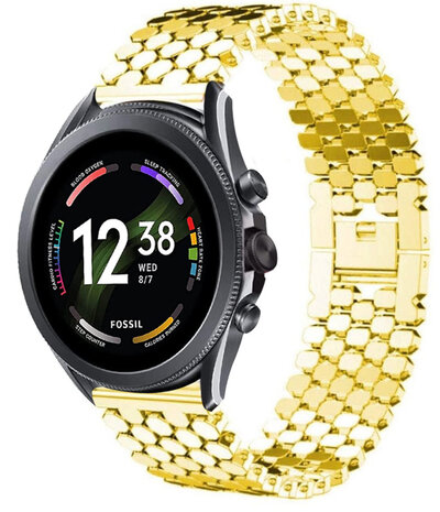 Strap-it Strap-it Fossil Gen 6 44mm Steel Strap Hexagons (Gold) Strap-it Strap-it Fossil Gen 6 44mm Steel Strap Hexagons (Gold)