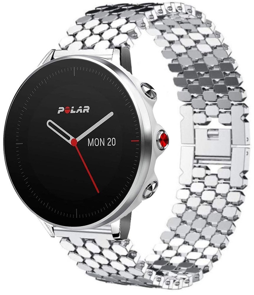 Strap-it Strap-it Polar Grit X Steel Strap Hexagons (Silver) Strap-it Strap-it Polar Grit X Steel Strap Hexagons (Silver)