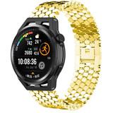 Strap-it Huawei Watch GT Runner Steel Strap Hexagons (Gold) Strap-it Huawei Watch GT Runner Steel Strap Hexagons (Gold)