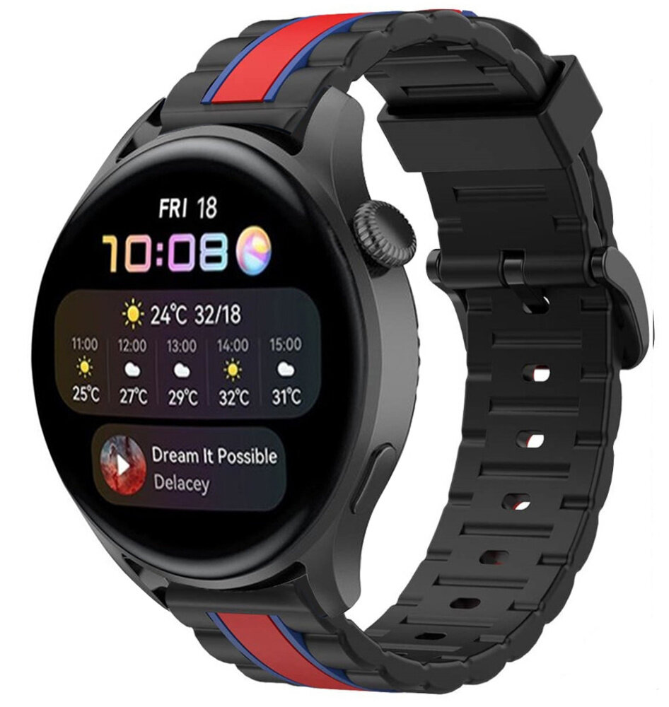 Strap-it Strap-it Huawei Watch 3 (Pro) Special Edition Strap (Black/Red) Strap-it Strap-it Huawei Watch 3 (Pro) Special Edition Strap (Black/Red)