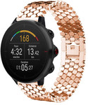 Strap-it Strap-it Polar Vantage M Steel Strap Hexagons (Rose Gold)