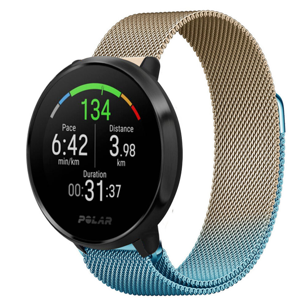 Strap-it Strap-it Polar Vantage M Milanese Strap (Blue/Gold) Strap-it Strap-it Polar Vantage M Milanese Strap (Blue/Gold)