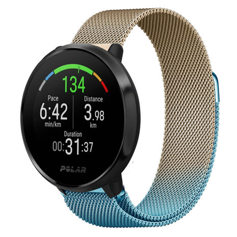 Strap-it Strap-it Polar Vantage M Milanese Strap (Blue/Gold) Strap-it Strap-it Polar Vantage M Milanese Strap (Blue/Gold)