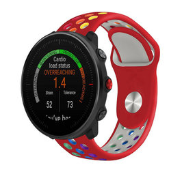 Strap it Strap it Polar Vantage M Sport Strap Red Multicoloured