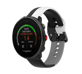 Strap-it Polar Vantage M Silicone Strap Triple (Black-White-Grey)