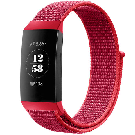 Strap-it Strap-it Fitbit Charge 4 Nylon Strap (Red) Strap-it Strap-it Fitbit Charge 4 Nylon Strap (Red)