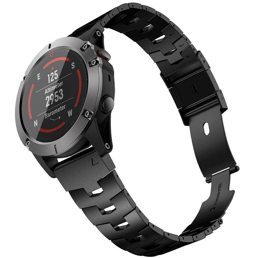 Strap-it Strap-it Garmin Fenix 5x/6x Titanium Strap (Black) Strap-it Strap-it Garmin Fenix 5x/6x Titanium Strap (Black)