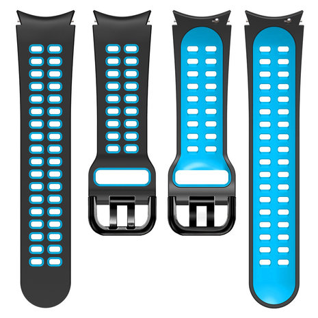 Strap-it Strap-it Samsung Galaxy Watch 4 40mm Squared Sport Strap (Black/Light Blue) Strap-it Strap-it Samsung Galaxy Watch 4 40mm Squared Sport Strap (Black/Light Blue)