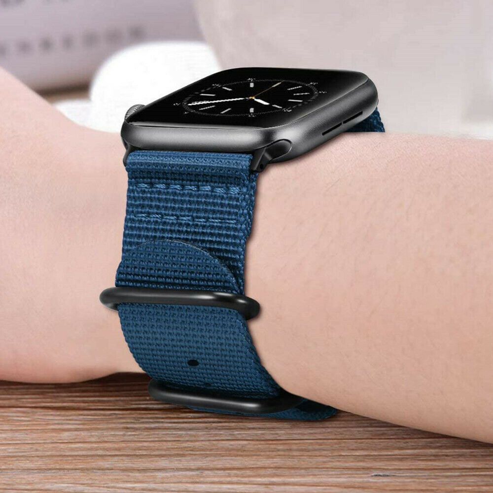 Strap-it Strap-it Apple Watch Nylon Strap with Buckle (Blue) Strap-it Strap-it Apple Watch Nylon Strap with Buckle (Blue)