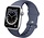 Strap-it Apple Watch Silicone Strap Classic (Grey-Blue)