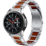 Strap-it Samsung Galaxy Watch 46mm Wood/Steel Strap (Silver) Strap-it Samsung Galaxy Watch 46mm Wood/Steel Strap (Silver)