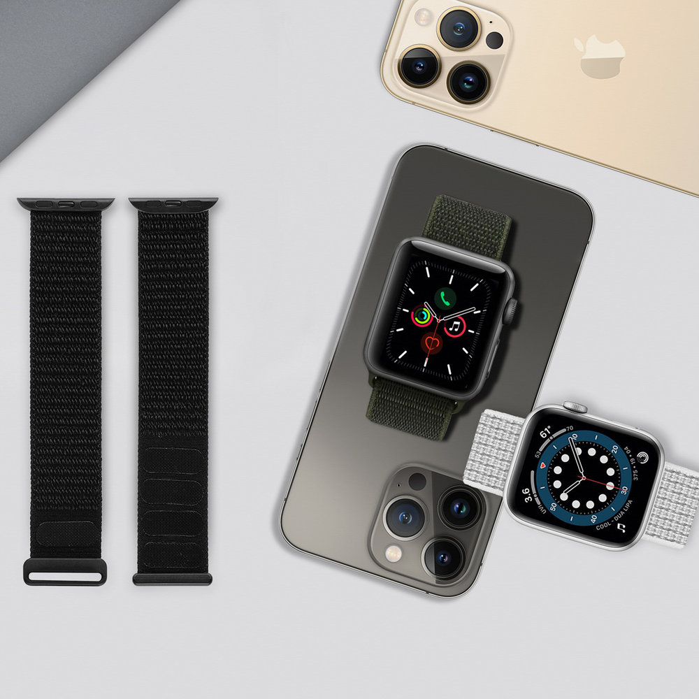 Strap-it Strap-it Apple Watch Nylon Loop Strap (Black) Strap-it Strap-it Apple Watch Nylon Loop Strap (Black)