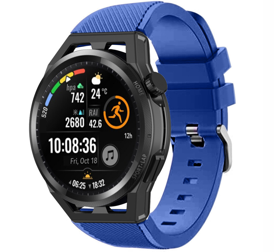Strap-it Strap-it Huawei Watch GT Silicone Strap with Buckle (Blue)