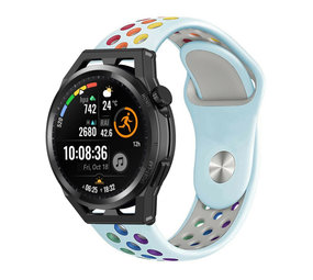 Strap-it Huawei Watch GT Sport Strap (Light Blue/Rainbow) Strap-it Huawei Watch GT Sport Strap (Light Blue/Rainbow)