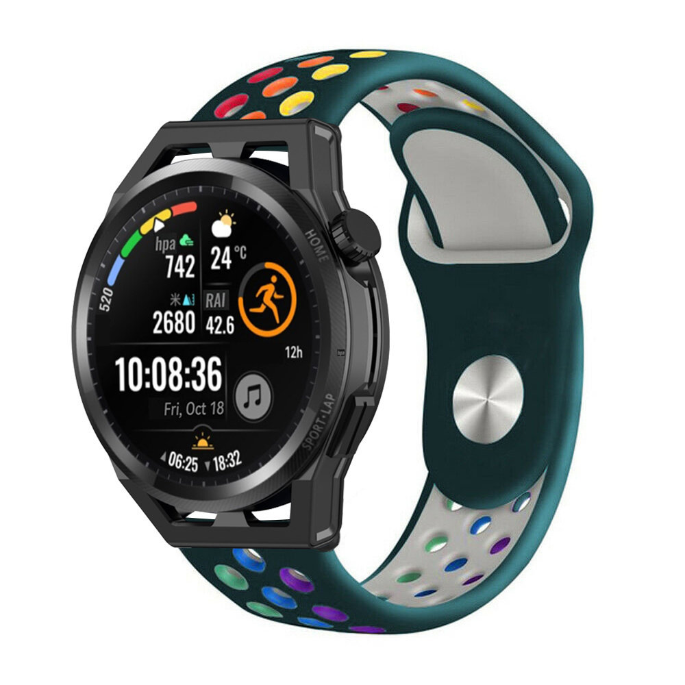 Strap-it Strap-it Huawei Watch GT Sport Strap (Viridian/Rainbow) Strap-it Strap-it Huawei Watch GT Sport Strap (Viridian/Rainbow)