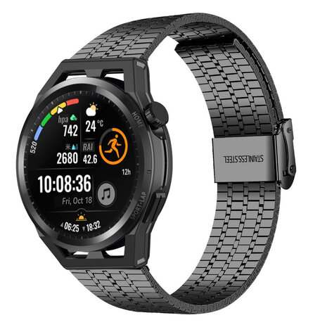 Strap-it Strap-it Huawei Watch GT Fine Steel Strap (Black) Strap-it Strap-it Huawei Watch GT Fine Steel Strap (Black)