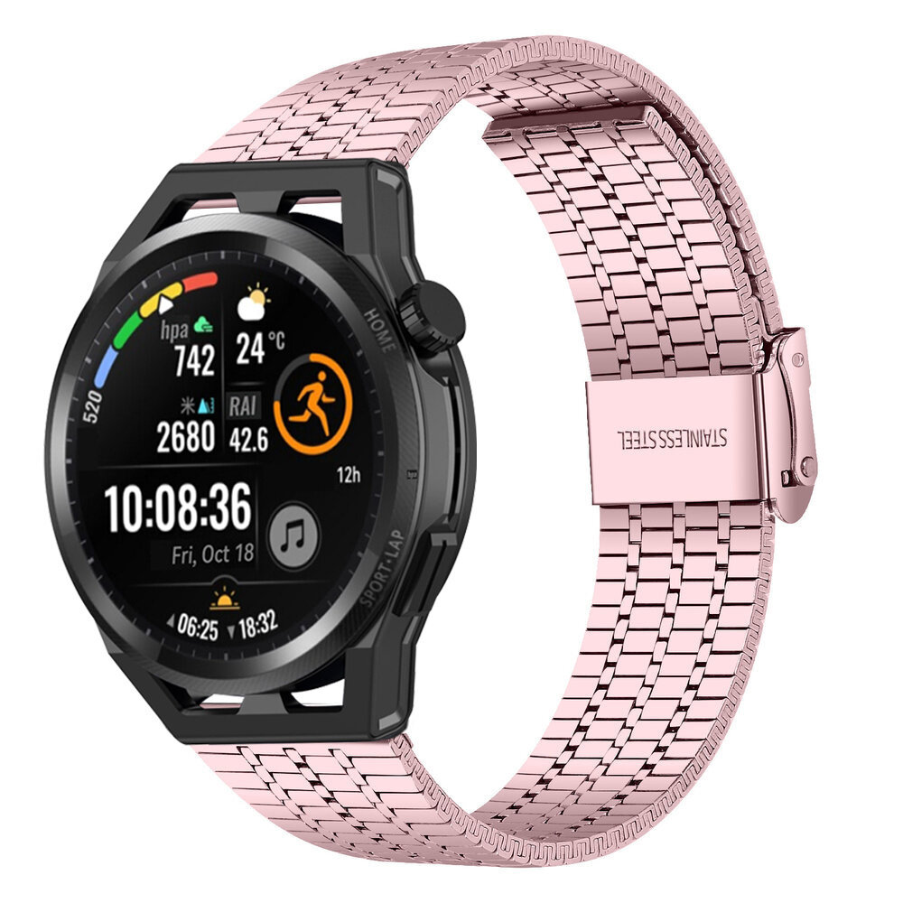 Strap-it Strap-it Huawei Watch GT Fine Steel Strap (Pink) Strap-it Strap-it Huawei Watch GT Fine Steel Strap (Pink)
