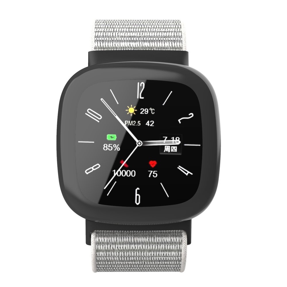 Strap-it Strap-it Fitbit Versa 4 Nylon Strap (Grey) Strap-it Strap-it Fitbit Versa 4 Nylon Strap (Grey)
